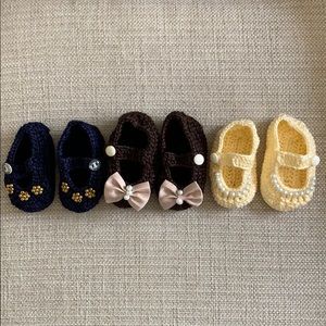 Crochet handmade baby shoes